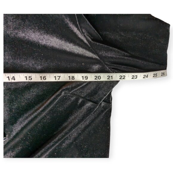 Vintage Suzannah James 2 Piece Black Velvet Outfit Size 16W - Picture 9 of 15